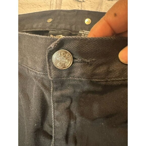 Harley-Davidson Motorcycles Womans Bootcut Denim Black Embroider Riding Jeans 12 - Picture 4 of 12